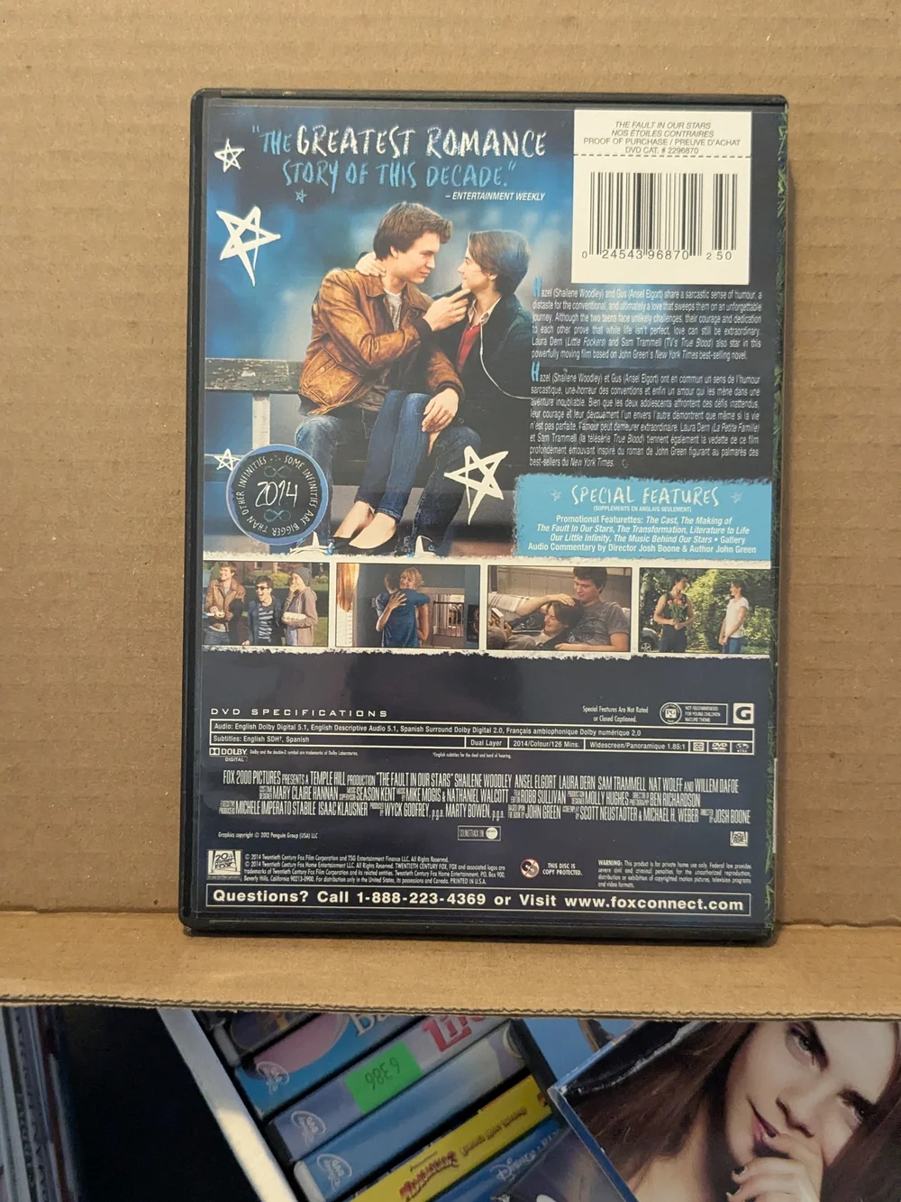 The Fault in Our Stars DVD - Picture 2 of 2